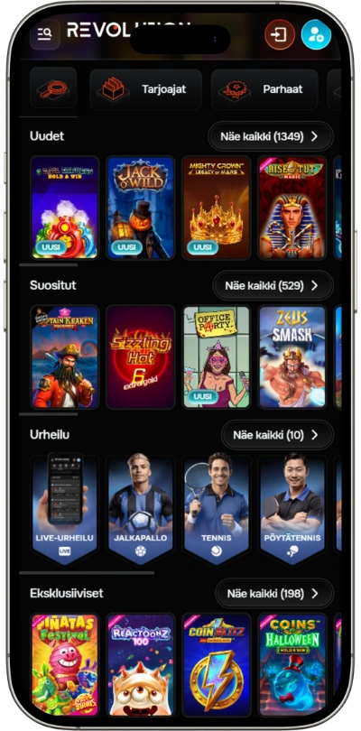 Revolution Casinon mobiilisovellus ja käytettävyys